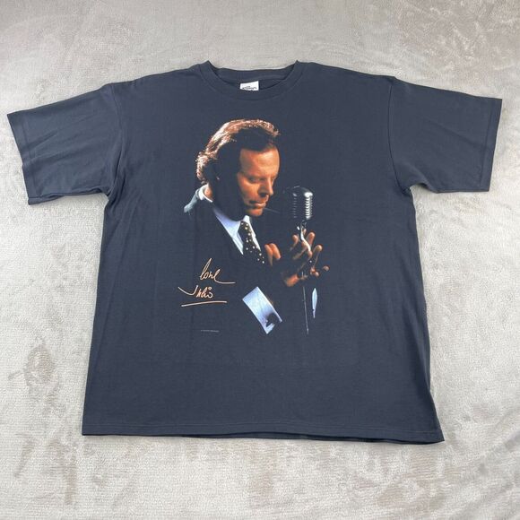 Vintage Julio Iglesias T Shirt Men XL Black 1994 Concert Tour USA DeadStock NWOT